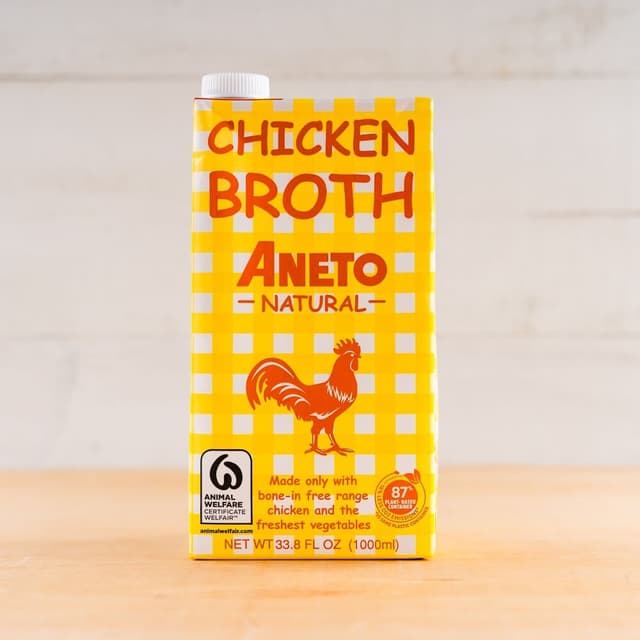 100% Natural Chicken Broth Aneto