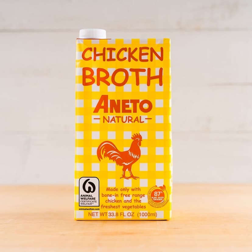 100% Natural Chicken Broth Aneto