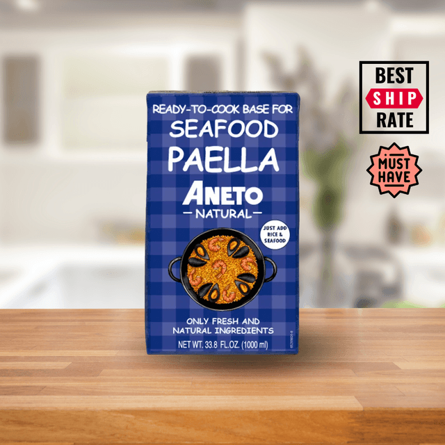 Aneto Seafood Paella Broth 33.38 fl oz (1lt)
